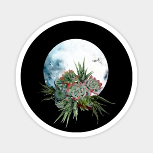 Moonlight Succulents 2 Magnet